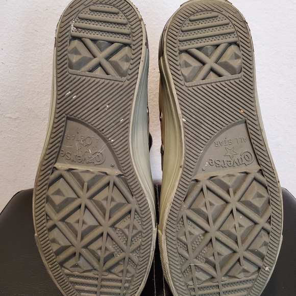 Converse Unisex Chuck Taylor All Star Leather Hi Top Shoes Dark Stucco - Picture 4 of 7